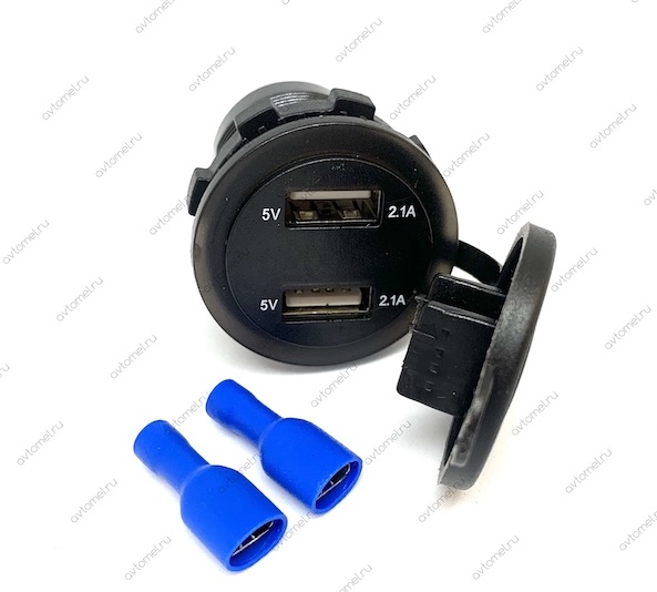 Вольтметр встраиваемый с USB зарядкой 12-24V